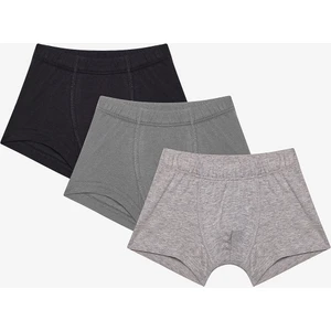 Erkek Çocuk Siyah Solid 3lü Çok Renkli Boxer