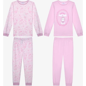 Kız Çocuk Tie Dye 2li Çok Renkli Pijama Takımı