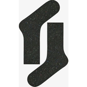 Erkek Ribbed Haki Soket Çorap