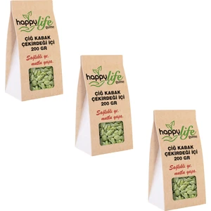 Happy Life Gurme Çiğ Kabak Çekirdek Içi 200 gr x 3 Adet