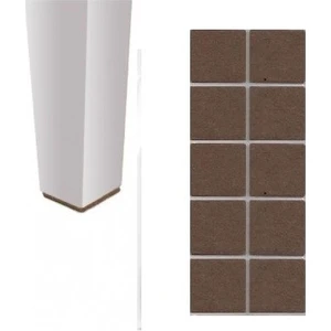 Koyu Kare Kahve 40x40 mm 2 Paket Yapışkanlı Sandalye Koltuk Mobilya Ayak Keçesi Zemin Koruyucu Keçe
