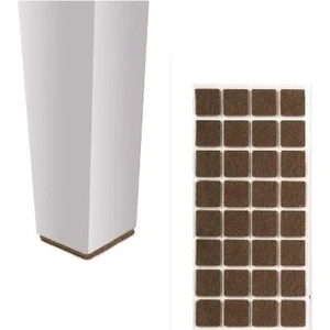 Kare Koyu Kahve 25x25 mm 2 Paket Yapışkanlı Sandalye Koltuk Mobilya Ayak Keçesi Zemin Koruyucu Keçe