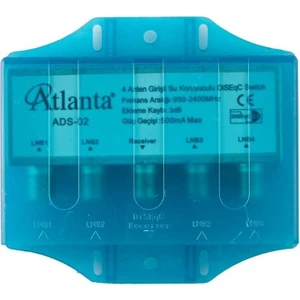 ADS-02 1x4 1/4 DiSEqC Switch (Kapaklı Korumalı)