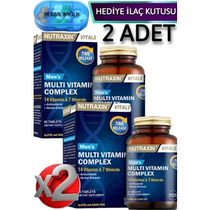 Multivitamin Men's Erkeklere Özel 60 Tablet x 2 Adet + İlaç Kutusu
