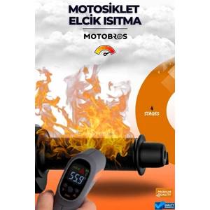 Motosiklet Elcik Isıtma 4 Kademeli (Akım Korumalı) Universal