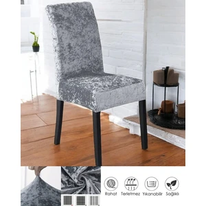 likralı kadife sandalye örtüsü sandalye kılıfı mutfak sandalye örtüsü sandalye koruma tekli