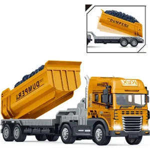 Nilly Toys Sürtmeli Işıklı Müzikli 1:24 Oyuncak Inşaat Aracı Dorse'li Tır