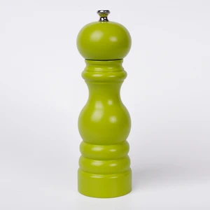 Fıstık Yeşili Ahşap Tuz ve Karabiber El Değirmeni Öğütücü Grinder 18 Cm