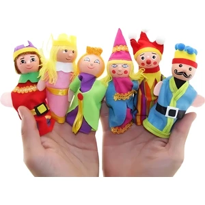 Eğitici Ahşap Oyuncak | 6'lı Sevimli Aile Parmak Kukla Aile Seti