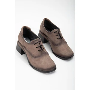 Süet Hazır Taban Bağlı Vizon Kadın Günlük Ayakkabı