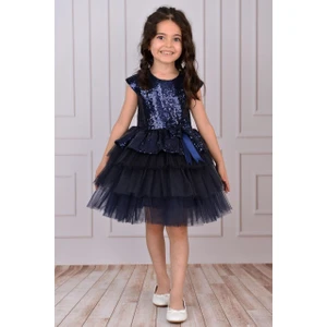 Esmaca Moda Kız Çocuk Lacivert Abiye Elbise
