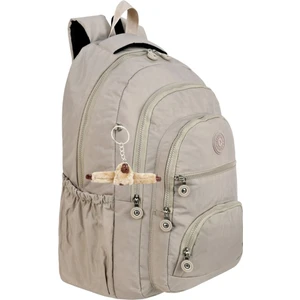 Alfa MEC Lüx Krinkıl Kumaş Lise ve Ortaokul Sırt Çantası, Krinkıl Okul Çantası, Maymun Anahtarlık Hediyeli