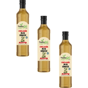 Happy Life Organik Alıç Sirkesi 500 ml x 3 Adet