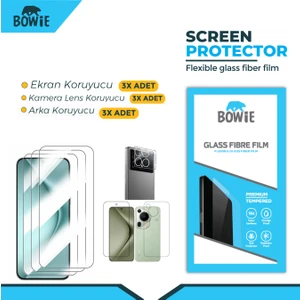 Poco X6 için full kaplama ön arka kamera nano tempered ekran koruyucu 3 adet set