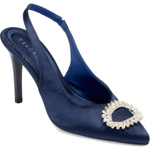 Lacivert Vegan-Tekstil Kadın Stiletto - K24I1AY67328-M61  Lacivert