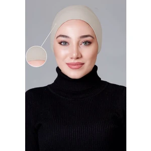 Taş Rengi Likralı Kaymayan Bone
