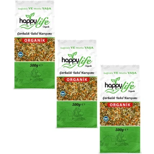 Happy Life Organik Çorbalık Tahıl Karışımı 500 gr x 3 Adet
