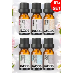 Jacos 6'lı Ekonomi Set Esansiyel Uçucu Yağı Buhardanlık Difüzör Esansı Oda Kokusu