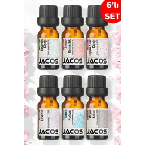Jacos 6'lı Ekonomi Set Esansiyel Uçucu Yağı Buhardanlık Difüzör Esansı Oda Kokusu