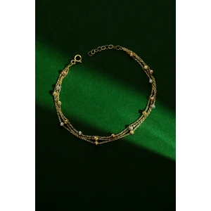 Fiyonk Kuyumculuk 14 Ayar Altın Üç Sıralı Dorika Toplu Zincir Bileklik