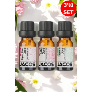 Jacos Japon Kiraz,lotus,yasemin Esansiyel Uçucu Yağı Buhardanlık Difüzör Esansı Oda Kokusu 3'lü Set
