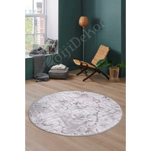 Halı Gri  Karo Yıkanabilir Yuvarlak Kesme Ince Yolluk Kilim Salon Halısı Modelleri