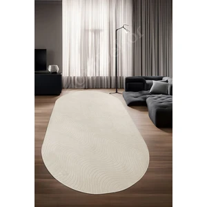 Halı  Krem Sahra Kaymaz Yıkanabilir Saçaksız Oval Yolluk Kilim Salon Halısı Modelleri