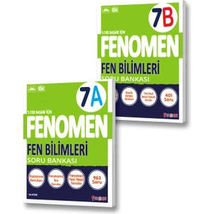 Fenomen Yayınları 7. Sınıf A Fen Bilimleri Soru Bankası - B Fen Bilimleri Soru Bankası