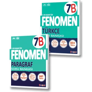 Fenomen Yayınları 7. Sınıf B Serisi Türkçe Soru Bankası - Paragraf Soru Bankası