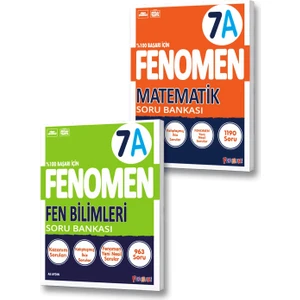 Fenomen Yayınları 7. Sınıf A Serisi Matematik Soru Bankası -  Fen Bilimleri Soru Bankası
