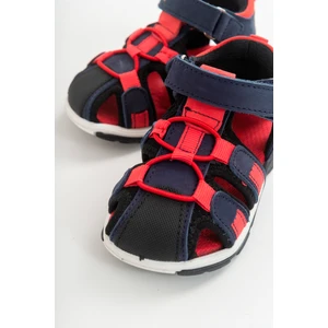 mnpc Unisex Çocuk Lacivert Deri Ortopedik Outdoor Çocuk Sandalet