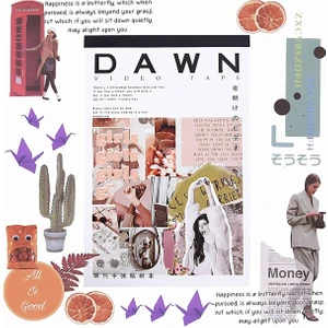 Dawn Temalı 50 Sayfa Sticker Defteri Scrapbooking Bullet Journal GGK DAH147