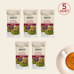 Bercekız Servet Şekerleme Karadutlu Antep Fıstıklı Lokum 5'li Paket