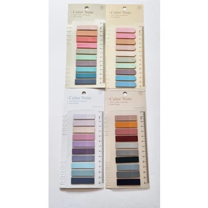 4'lü 4 Farklı Şeffaf Renk Tonları 4X200 Adet 800 Color Note Cetvelli Parmak Postit Ayraç