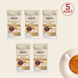 Bercekız Servet Şekerleme Beyaz Çikolatalı Fındıklı Sarma Lokum 20g 5'li Paket