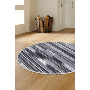 Diji Dekor Halı Gri  Köln Yıkanabilir Yuvarlak Kesme Ince Yolluk Kilim Salon Halısı Modelleri