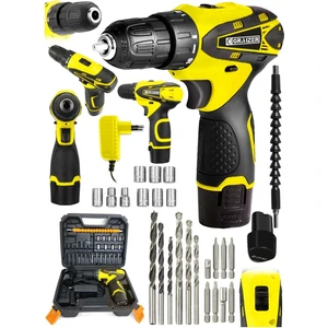 32 V Bakır Sargılı Metal Şanzuman Çift Akülü Şarjlı Vidalama Matkap + 24 Parça Setli