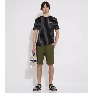 Erkek Marka Logolu Şık Görünüşlü  Kısa Kapri Pantolon Yeşil1 Kapri DM0DM18812-MR1