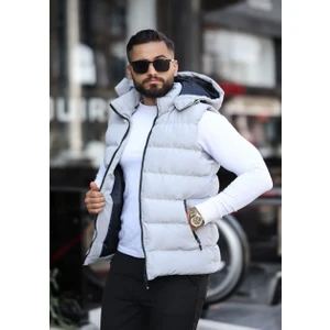 Erkek Çıkarılabilir Kapüşonlu Su Geçirmez Şişme Yelek