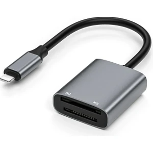 Sony Uyumlu Lightning Hafıza Kart Okuyucu Memory Stick Pro Duo / Sd Kart iphone 14 13 12 11 10