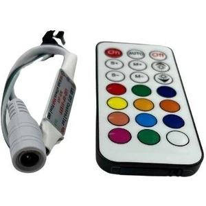 SP104E WS2811-WS2812 Volt Argb Pixel Kontrol Devresi 21 Tuşlu Rf Kumandalı Magic LED