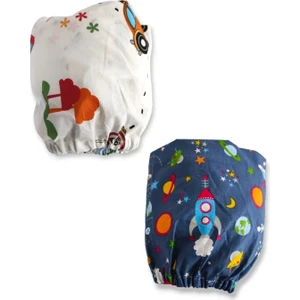 Bebek Özel   Pamuklu Bebek ve Çocuk Lastikli Çarşaf Araba Trafik ve Mavi Galaksi 70X120 (2 Adet)