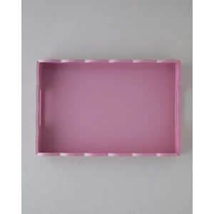 English Home Retro Ahşap Tepsi 40X27 cm Pembe