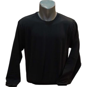 Altın Yaşam Sıfır Yaka Uzun Kol T-Shirt - Siyah - M