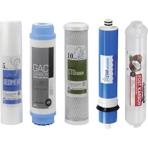 Bir Bardak Su 10 Inch Açık Kasa Su Arıtma Cihazı 5'li Fitre Seti + Dirsekli