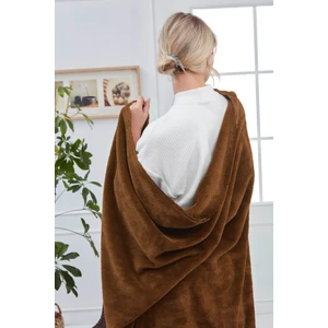 Deluxe Wellsoft Battaniye Kahverengi Çift Kişilik 200 x 220  cm