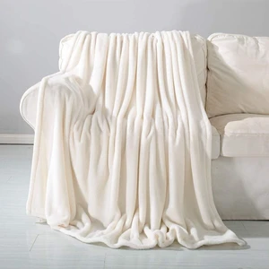 Deluxe Wellsoft Battaniye Krem Çift Kişilik 200X220 cm