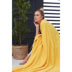 Deluxe Wellsoft Battaniye Sarı Çift Kişilik 200 x 220  cm