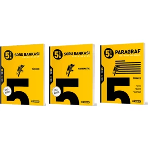 Hız Yayınları 5. Sınıf Türkçe + Matematik + Paragraf Soru Bankası