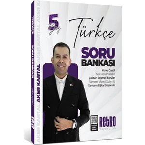 Retro Yayıncılık 2025 KPSS Genel Yetenek 5yüz Türkçe Soru Bankası Tamamı Video Çözümlü - Aker Kartal